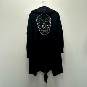 SKULL CASHMERE Easton 100% Cashmere Long Hooded Cardigan
